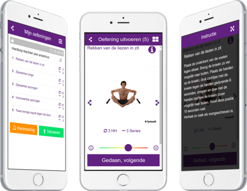 Afbeelding van een fysio app