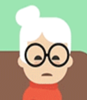 Afbeelding van een oude mevrouw