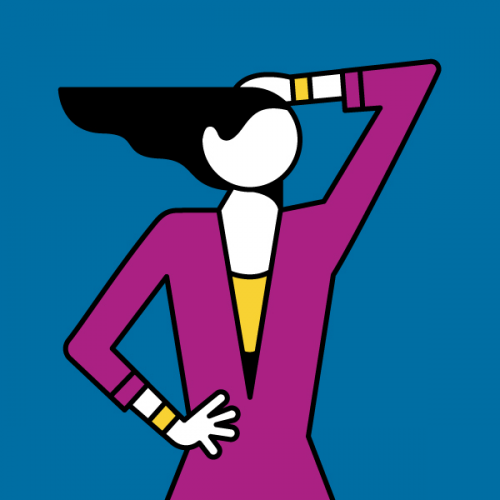 Flatdesign van een vrouw