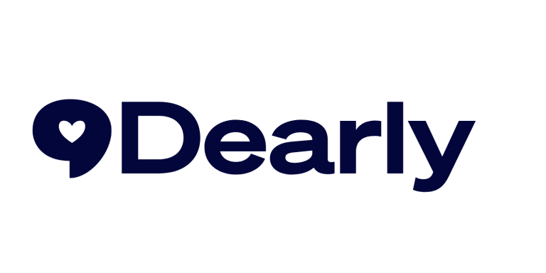 Het logo van de Dearly app